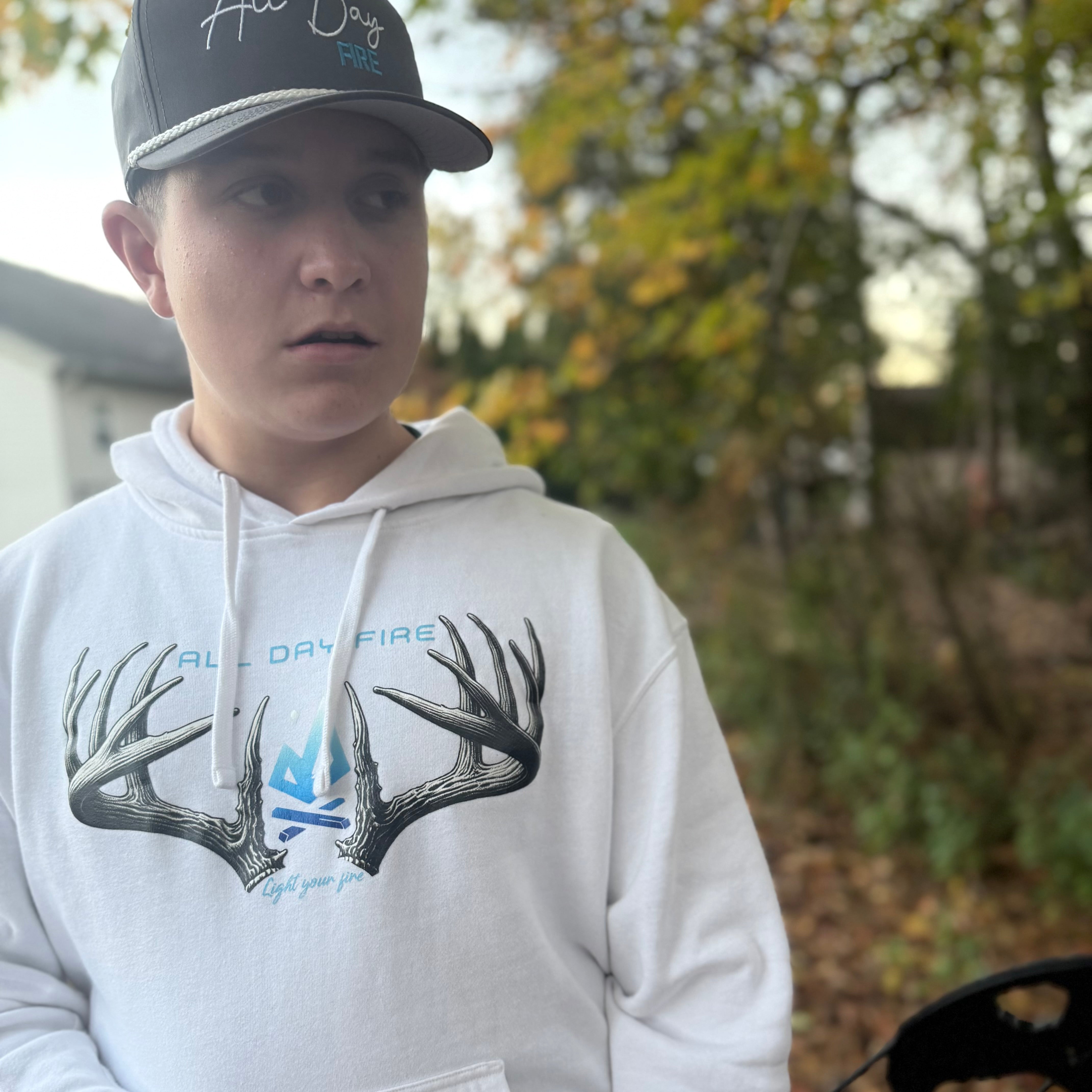 Deer Camp Hoodie White
