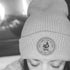 Split Early Stay All Day Leather Patch Beanie