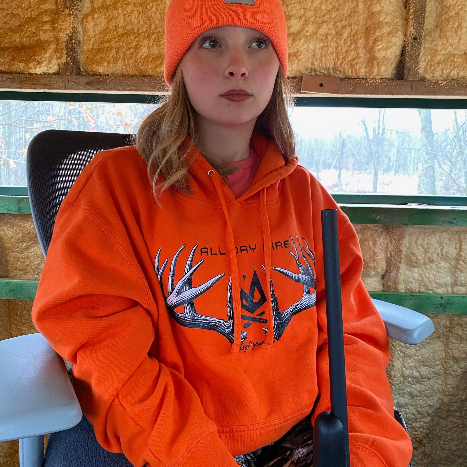 Deer Camp Hoodie BLAZE ORANGE UNISEX