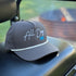 Grey Richardson 258 rope snapback hat with embroidered All Day Fire logo and white rope. Perfect for camping, lake days, and golf outings.