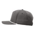 Side view of the All Day Fire embroidered rope snapback hat in grey with white rope. Features structured Richardson 258 design for a clean, outdoor look.