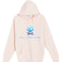 Pale pink hoodie with original All Day Fire Outfitters logo. Cozy, unisex outdoor hoodie made for campfires and relaxed weekends.