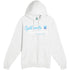 Heather oatmeal hoodie with Split Early Stay All Day slogan and All Day Fire logo. Soft fleece outdoor hoodie for family and outdoor adventure.