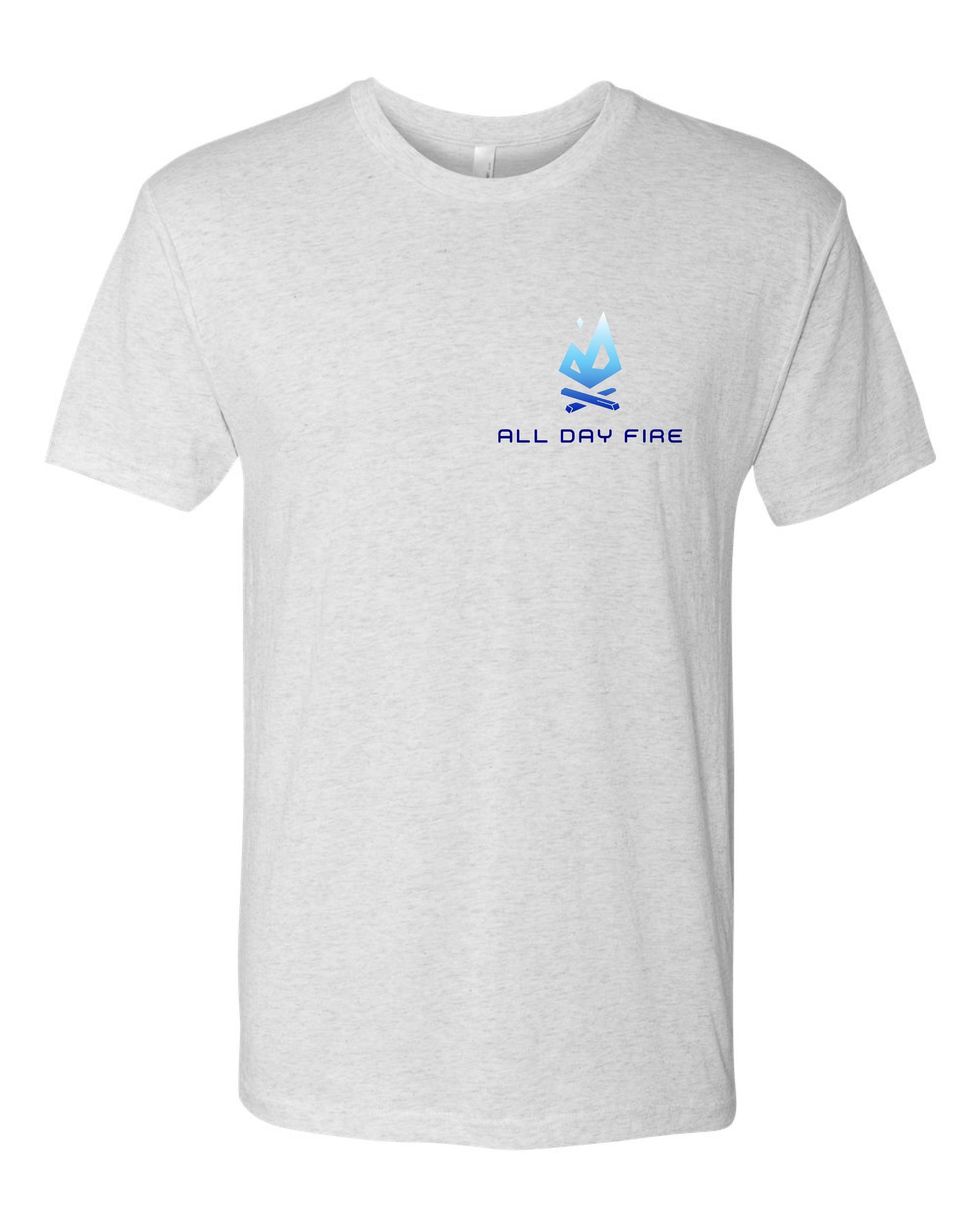 Backyard campfire t shirt with All Day Fire Outfitters logo on front