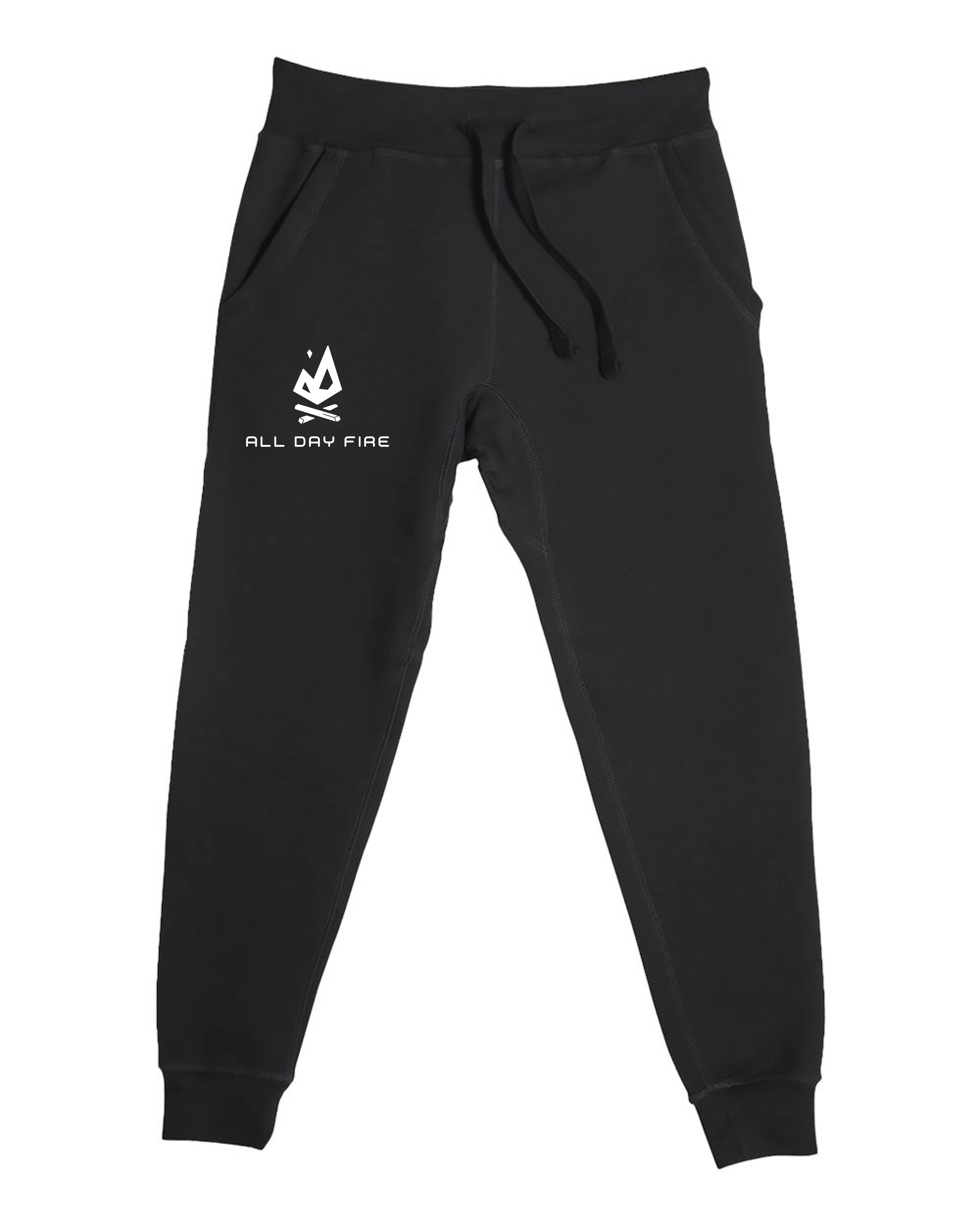 White ADF Logo Mens Joggers