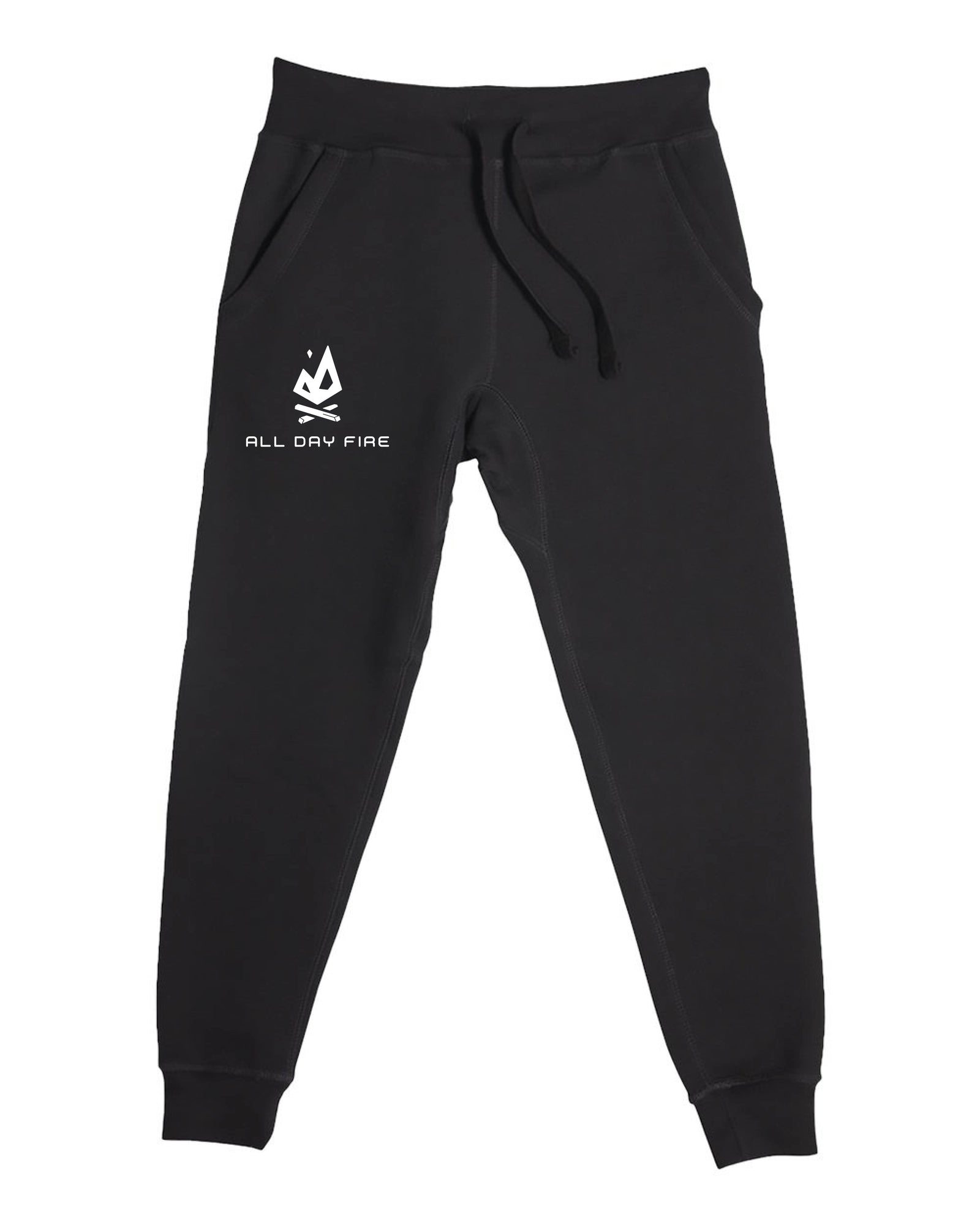 White ADF Logo Mens Joggers