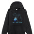 Black Michigan camping hoodie with campfire logo by All Day Fire Outfitters