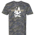 Northbound Vintage Camo Tee by All Day Fire Outfitters featuring outdoor inspired artwork on a vintage camo shirt.