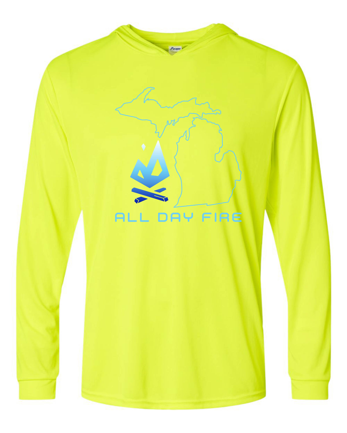 Michigan Edition Label Michigan Edition Hooded Tee – All Day Fire Outfitters