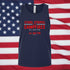 Navy youth tank top featuring Stars Stripes and Campfires patriotic camping design by All Day Fire Outfitters for Fourth of July and summer adventures.